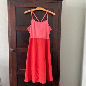 Pact Fit & Flare Pink and Red Midi Dress XL
